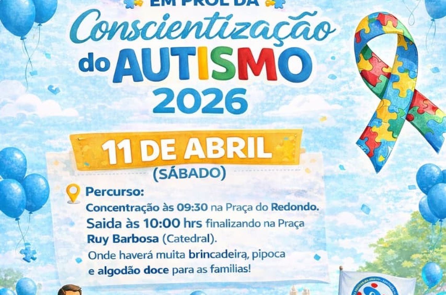 AMAA realiza 6ª Caminhada pela Conscientização do Autismo neste sábado em Apucarana