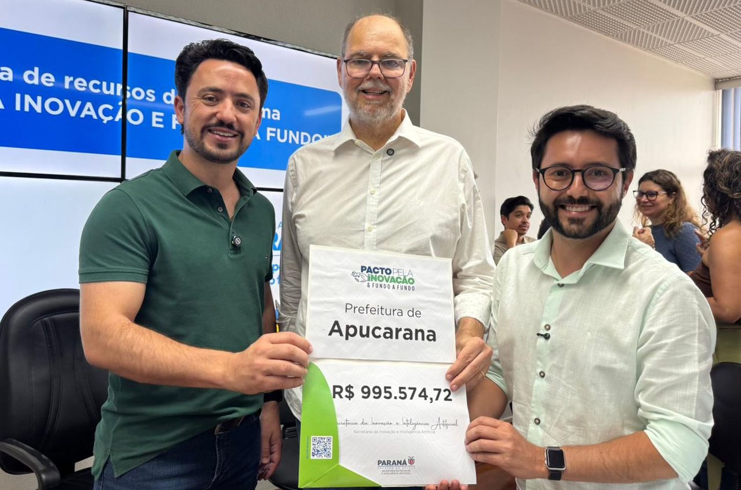 Apucarana recebe quase R$ 1 milhão para projetos de inovação tecnológica