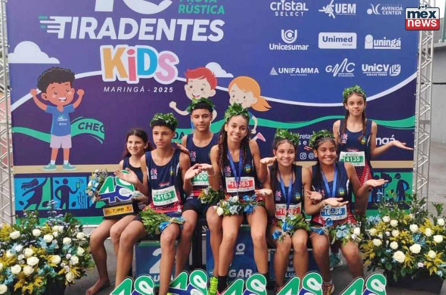 Atletismo kids de Apucarana brilha na Prova Tiradentes em Maringá