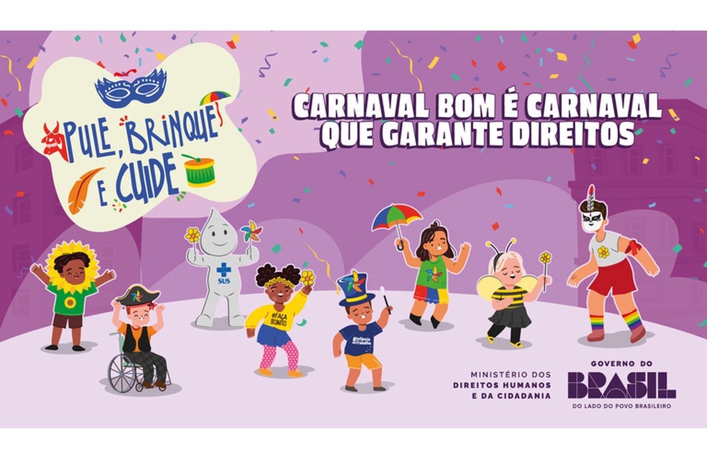 Carnaval com proteção: campanha alerta para direitos de crianças e adolescentes