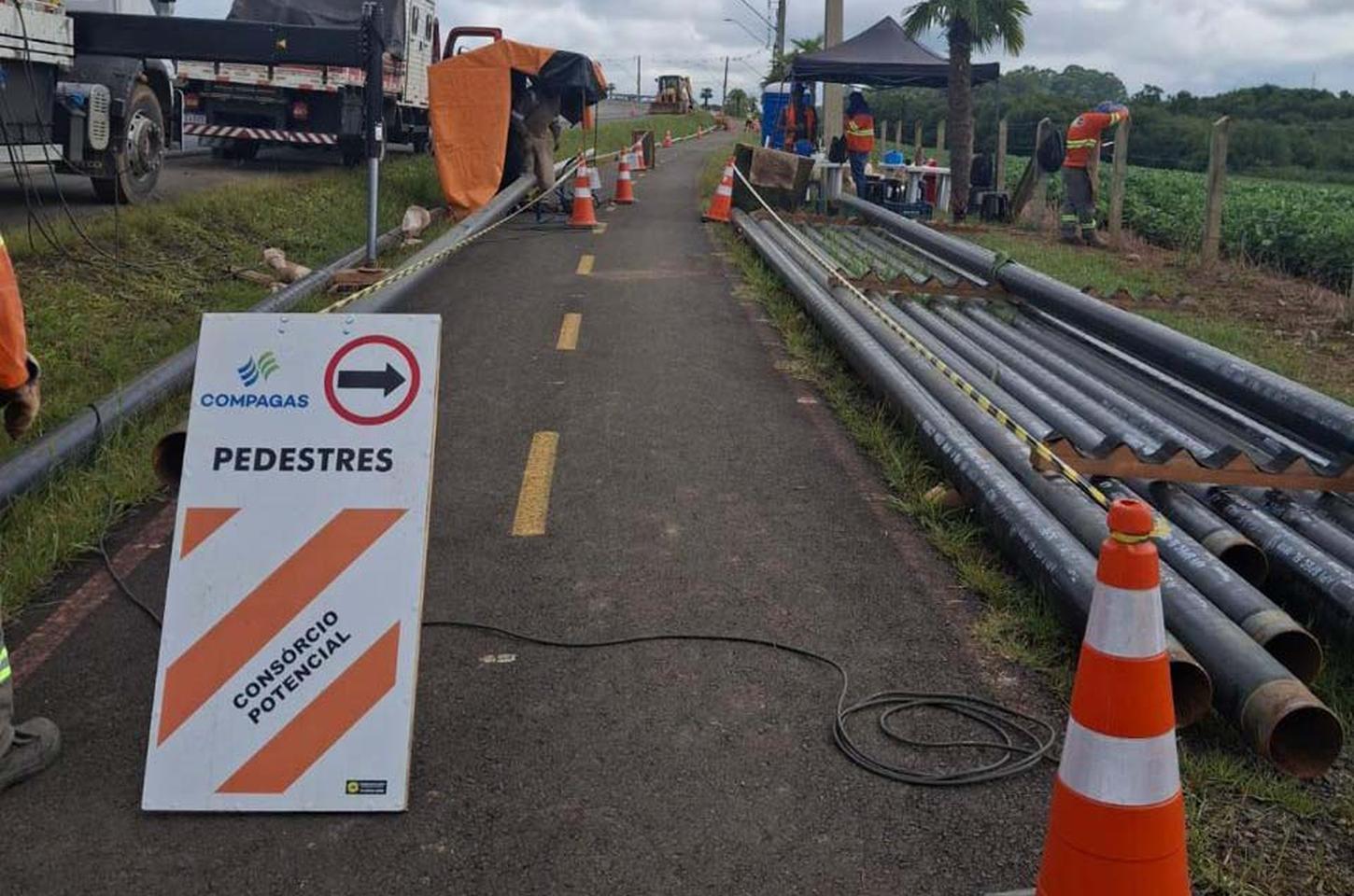 Compagas inicia obra de gasoduto entre Araucária e Lapa