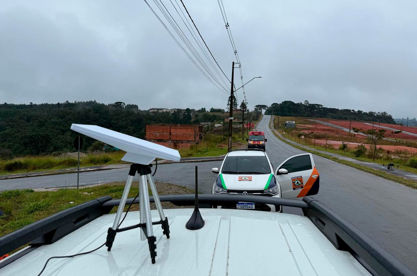 Defesa civil usa internet portátil e drone em vistoria no Paraná
