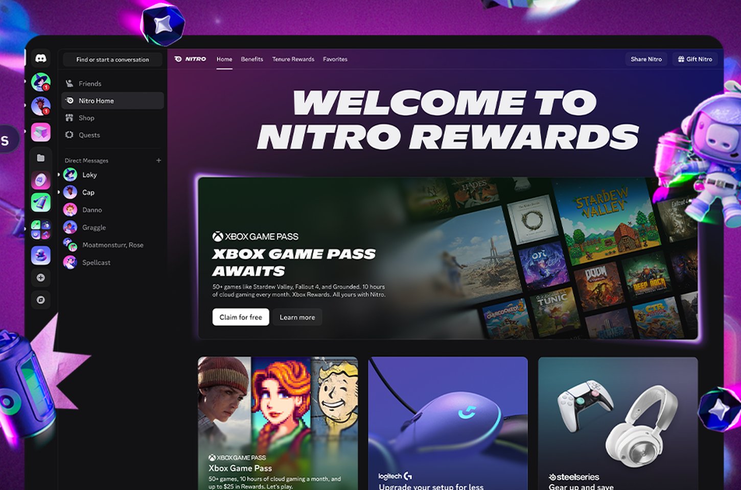Discord Lança Nitro Rewards com Xbox Game Pass e Descontos em Hardware