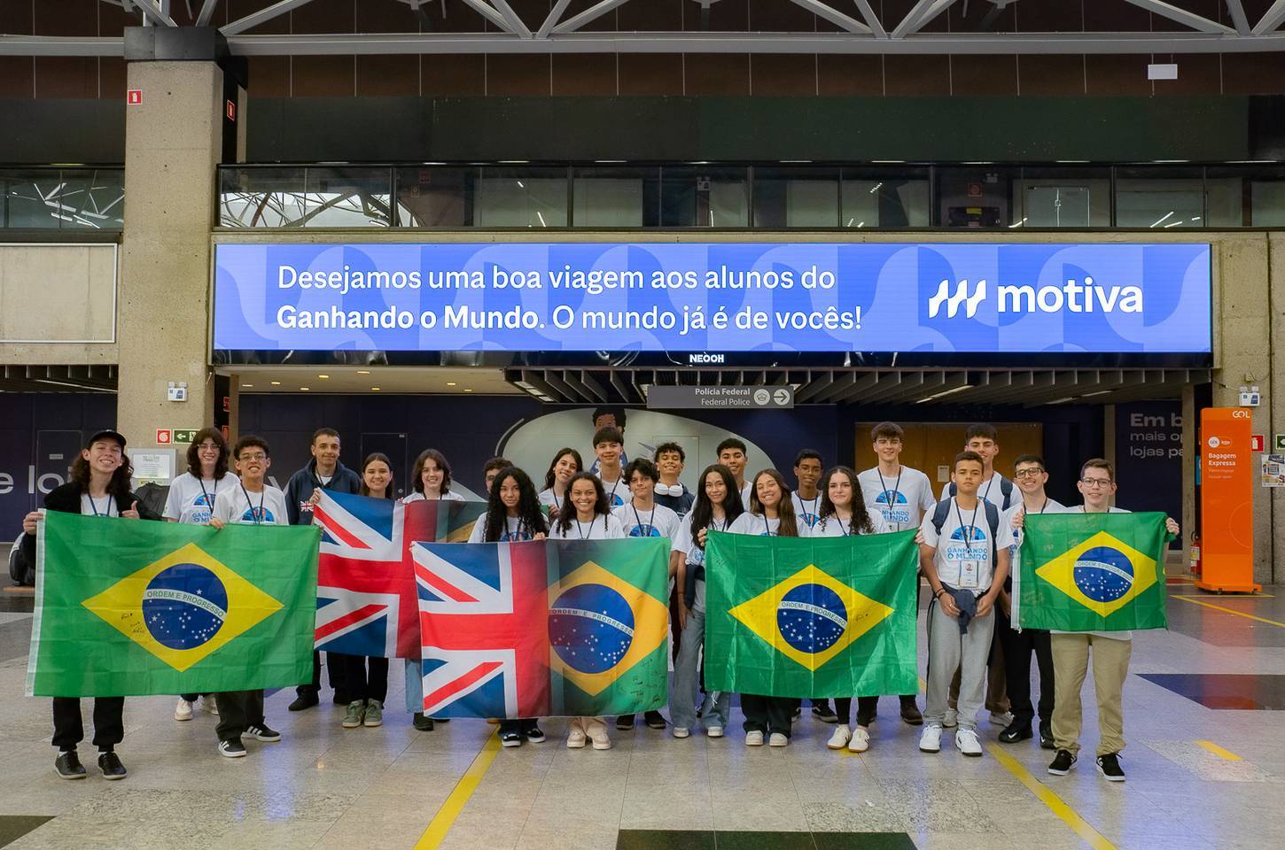 Embarque histórico para o Reino Unido marca início do Ganhando o Mundo 2026