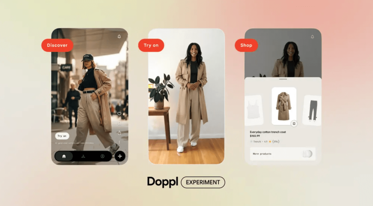 Google lança feed de compras com IA no Doppl para competir com TikTok e Amazon