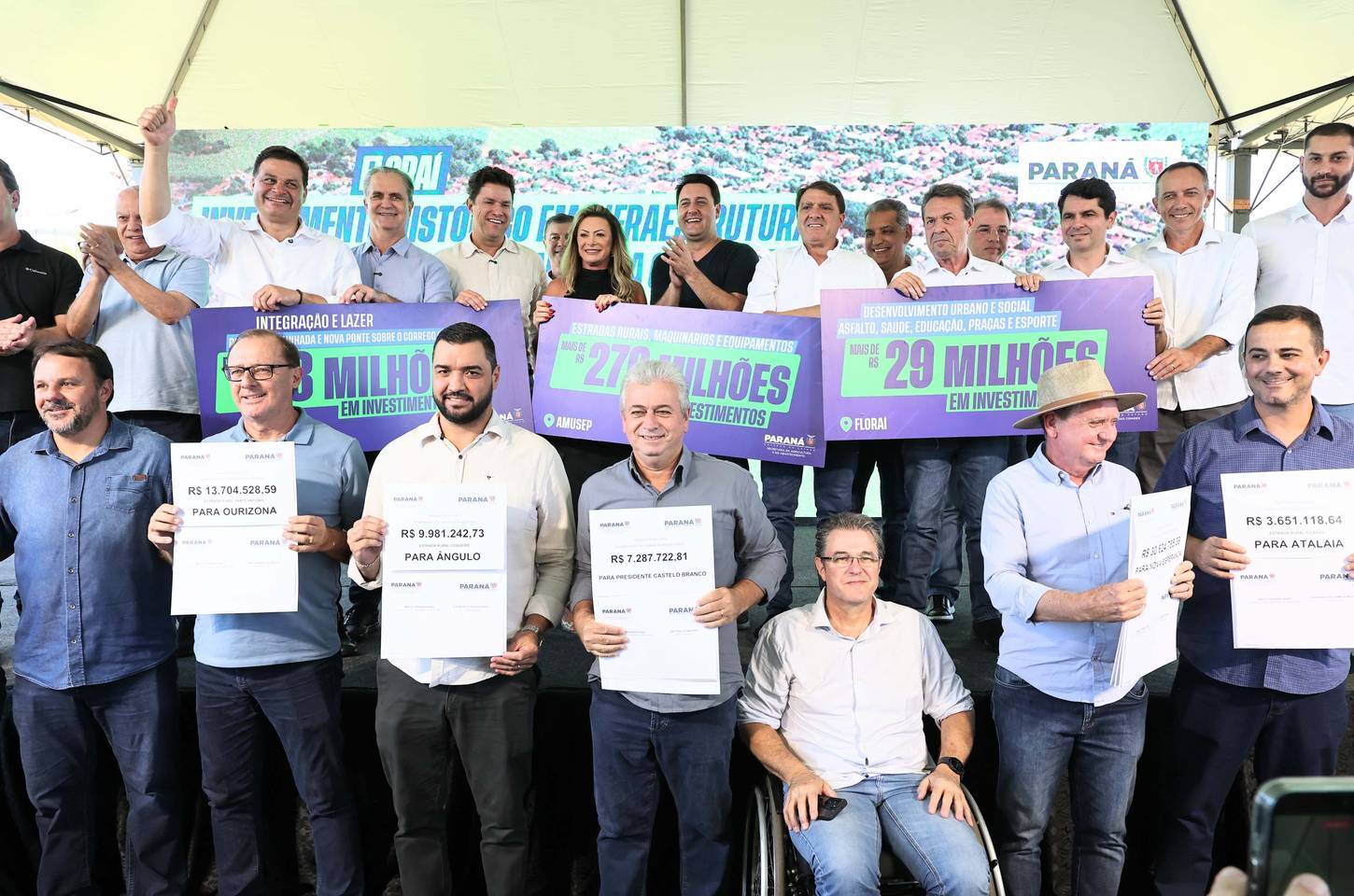 Governo do Paraná anuncia R$ 67,6 milhões em investimentos para Floraí