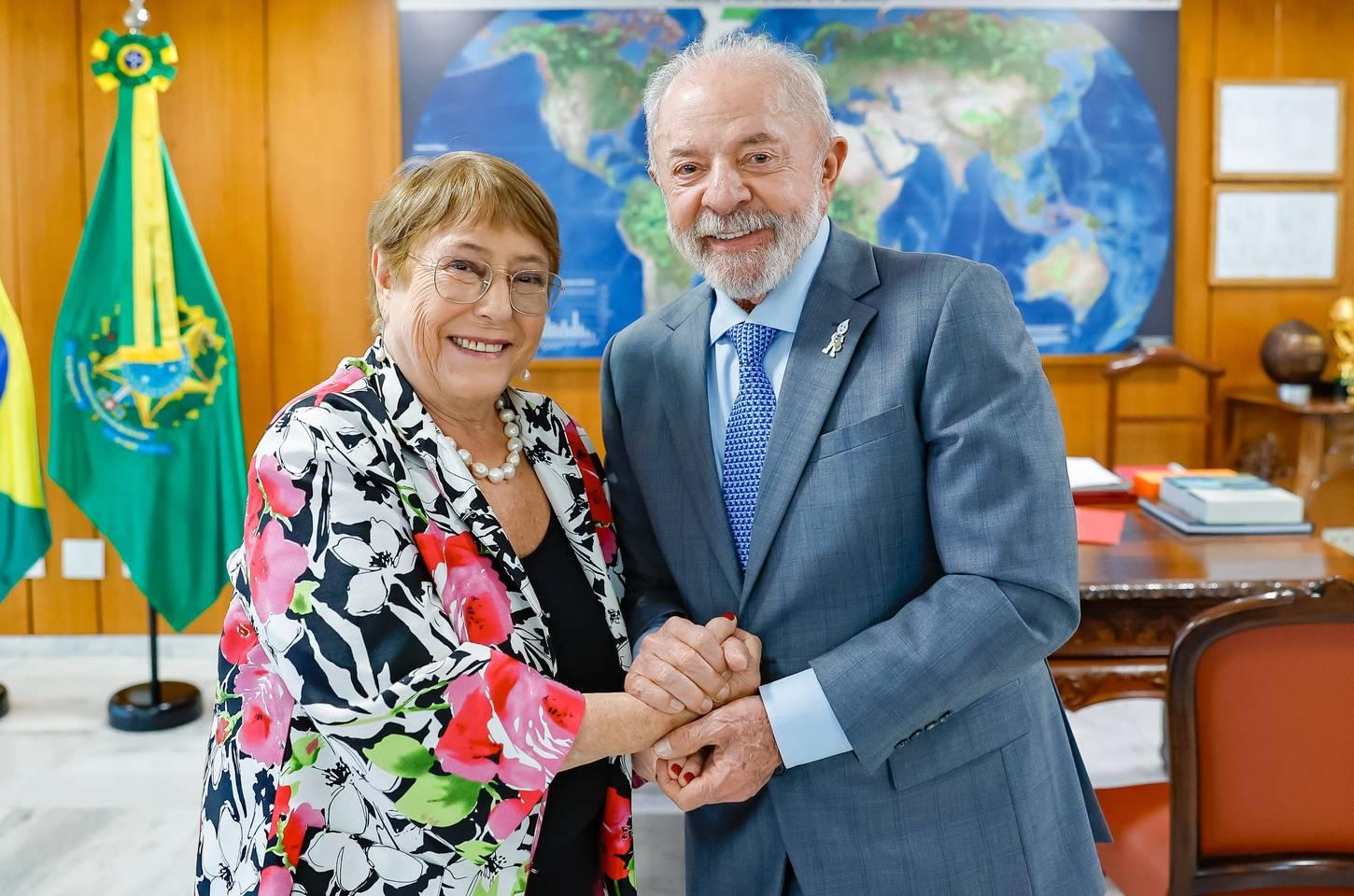 Lula recebe Bachelet e reafirma apoio à chilena para chefiar a ONU