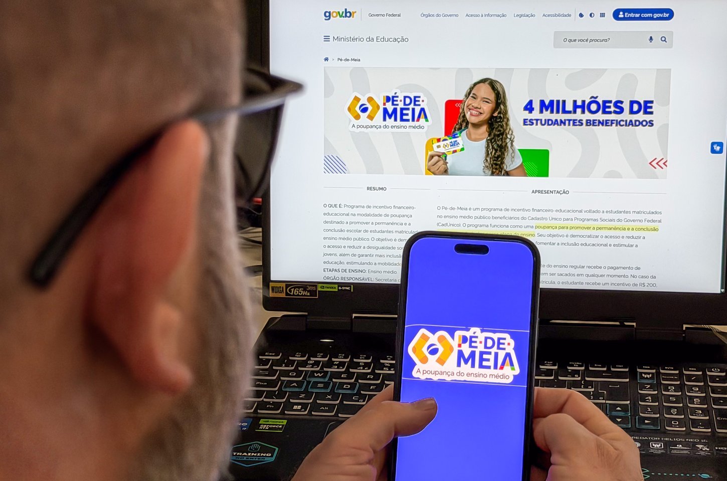 MEC paga parcelas do Pé-de-Meia para estudantes nascidos em maio e junho