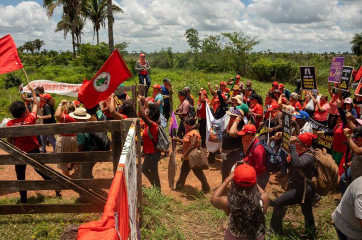 Mulheres do MST ocupam latifúndios em sete estados por reforma agrária