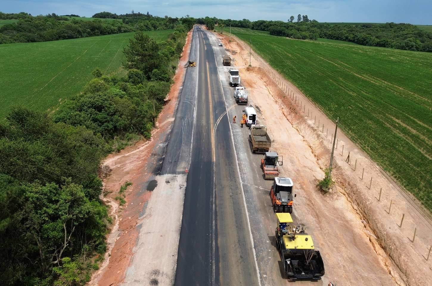 Obra da PR-151 entre Ponta Grossa e Palmeira atinge 26% de execução