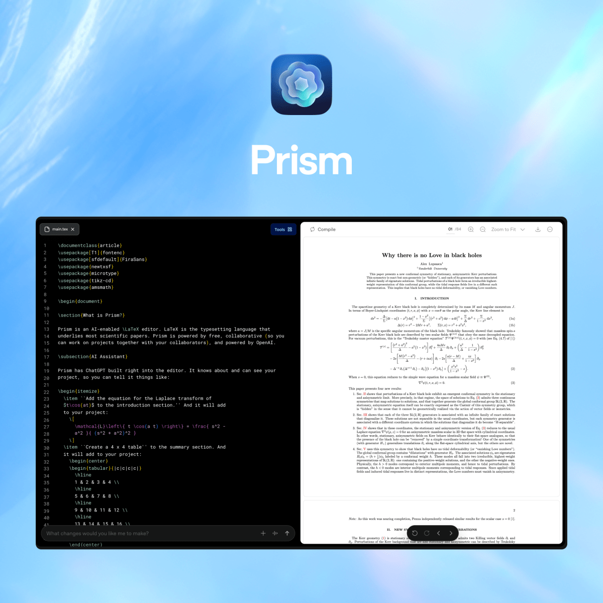 OpenAI lança Prism: nova ferramenta gratuita para pesquisa científica com GPT-5.2