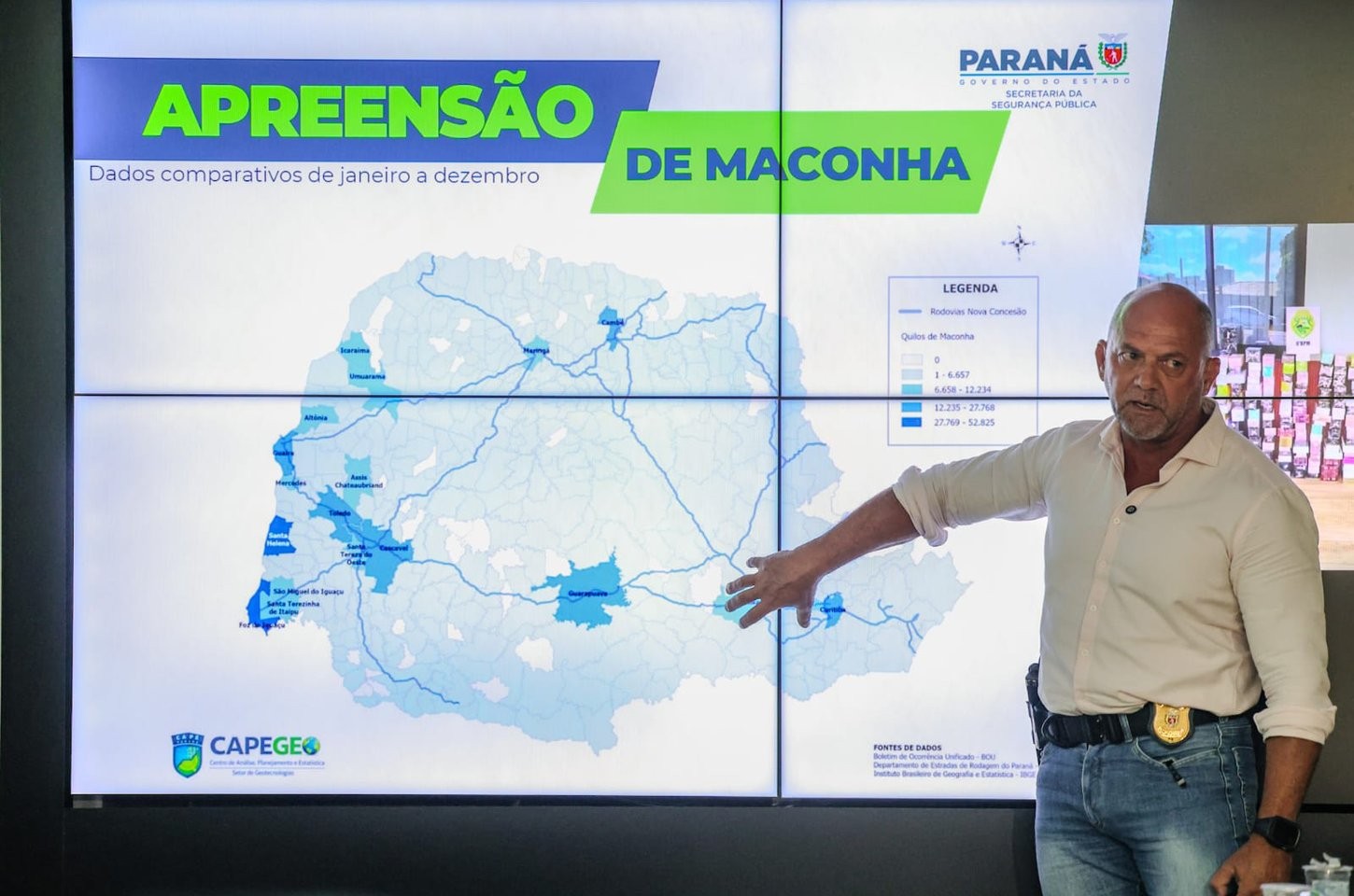 Paraná bate recorde histórico com apreensão de 557,8 toneladas de drogas em 2025