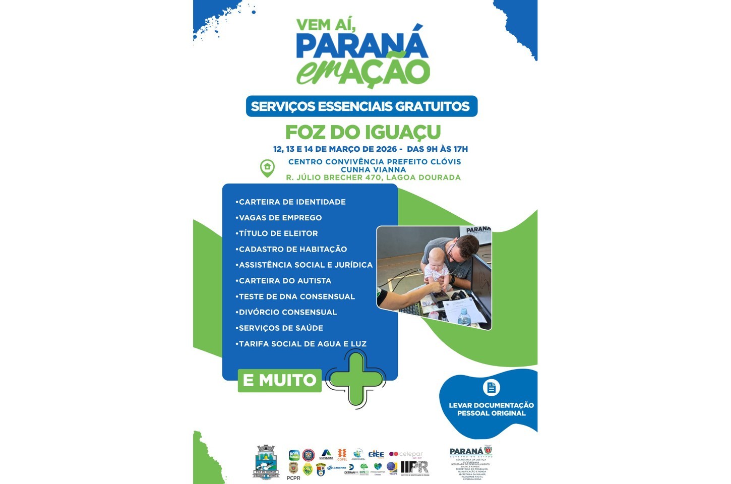 Paraná em Ação retorna a Foz do Iguaçu com serviços gratuitos em 2026