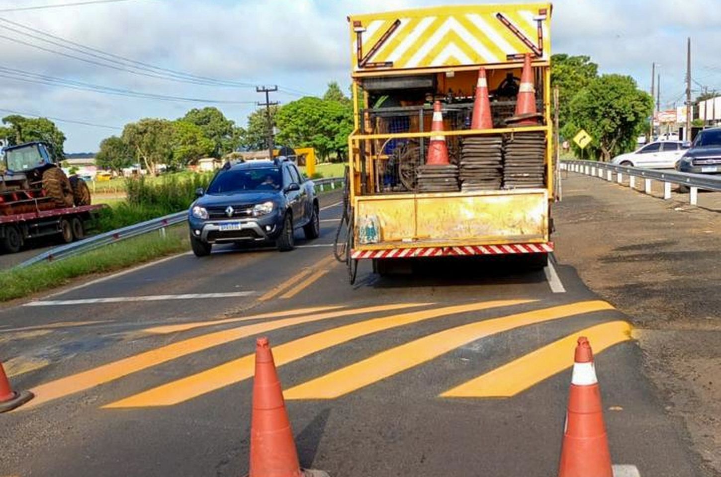 Reforço na sinalização da PR-170 em Guarapuava marca início de novo contrato