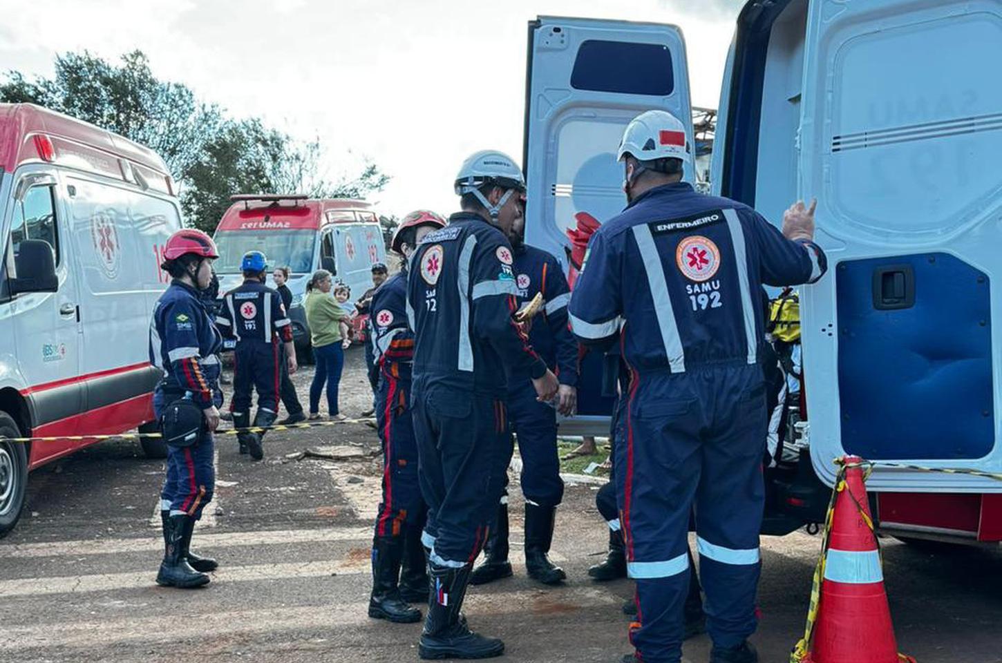 Samu é fundamental no socorro às vítimas do tornado no Paraná