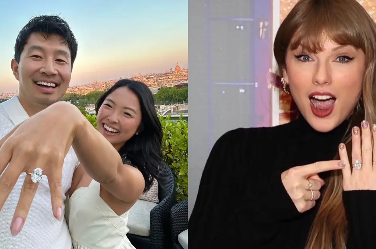Simu Liu pede Allison Hsu em casamento com ajuda especial de Taylor Swift