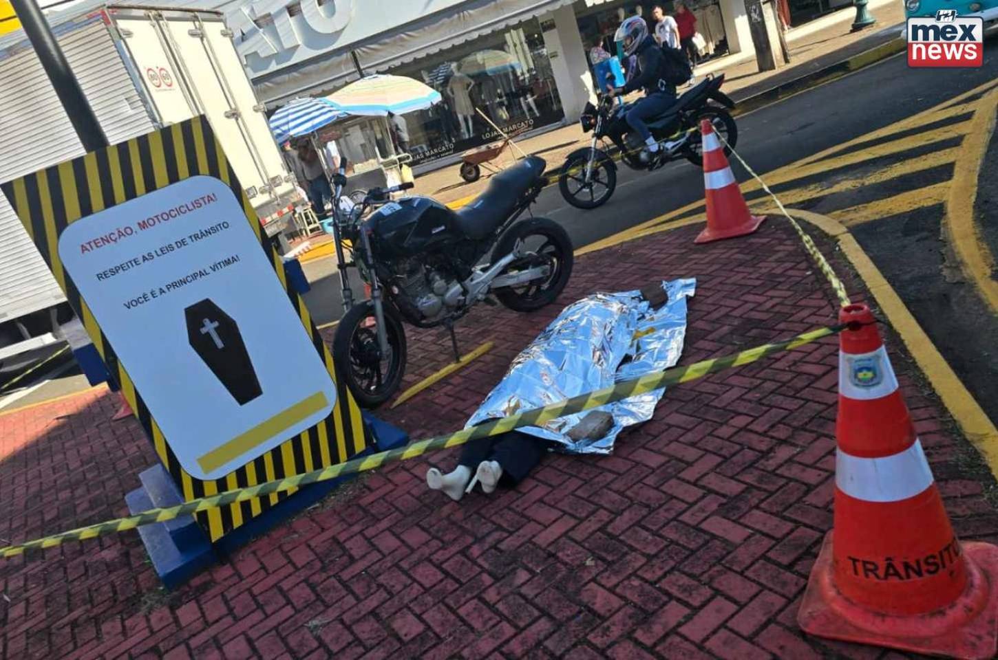 Simulação de acidente impacta campanha Maio Amarelo em Apucarana