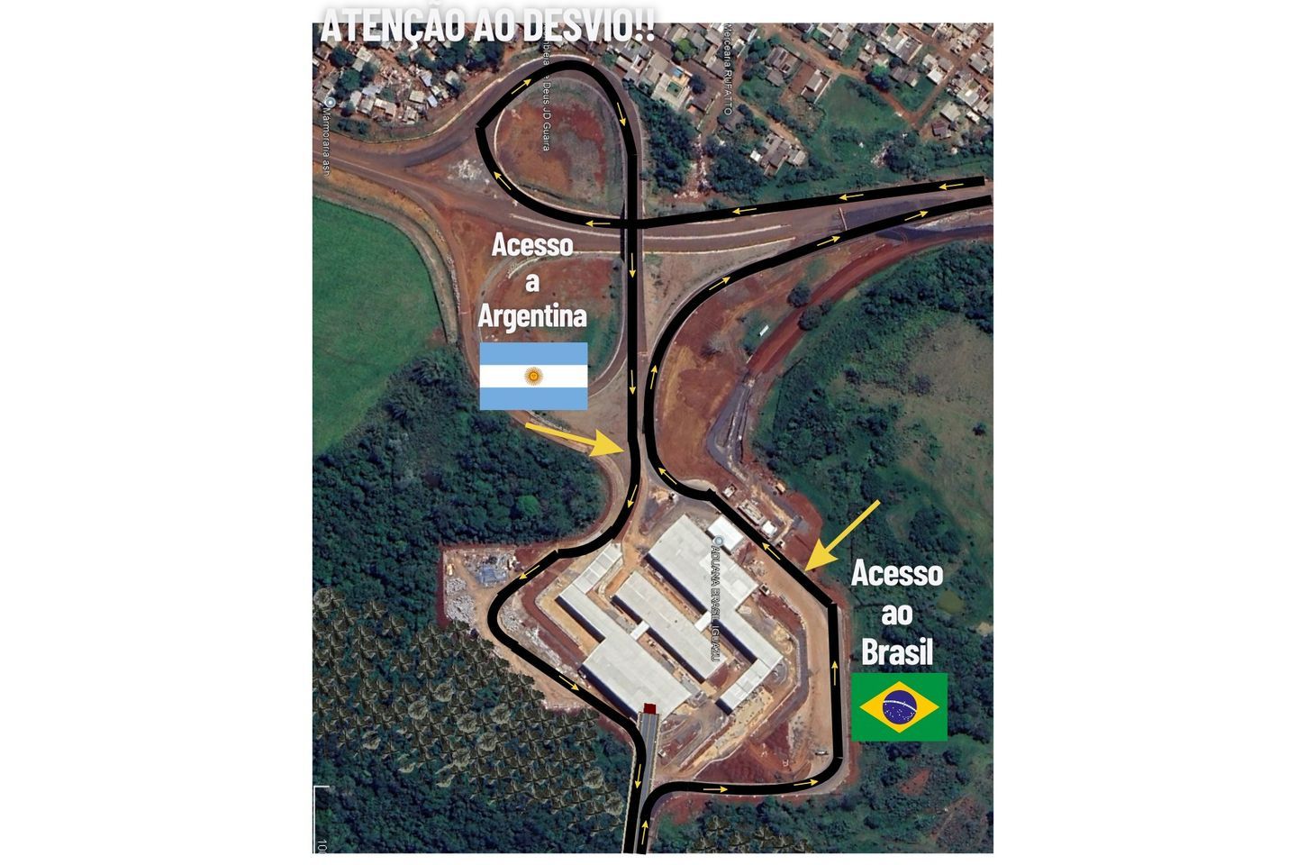 Tráfego na ponte Tancredo Neves em Foz do Iguaçu terá alteração a partir de sexta